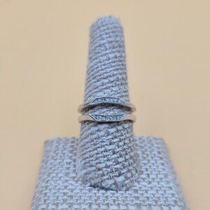 Size 9 Sterling Silver Genuine Diamonds Ring Guard Ring A5110